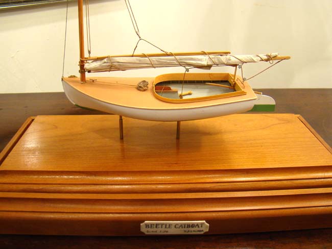 A contemporary scratch built model of a Beetle Catboat in 1:24 scale by Cape Cod model builder Tom Lauria — image 2